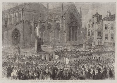 Innvielse av minnestatuen til Herbert Ingram, MP, på Market-Place, Boston (gravering) av English School