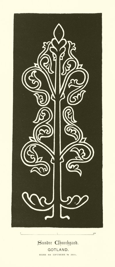 Innskåret plate (gravering) av English School