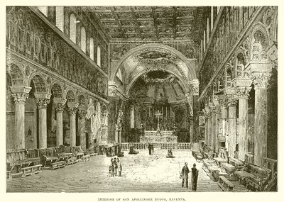 Interiør i San Apollinare Nuovo, Ravenna av English School