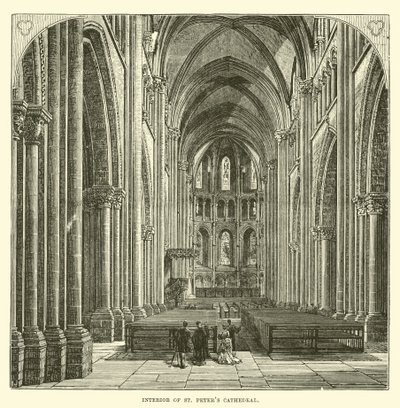 Interiøret i St Peters Cathedral av English School
