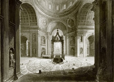 Interiør i St. Peters Roma av English School