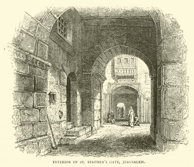Interiør av St Stephens Gate, Jerusalem av English School