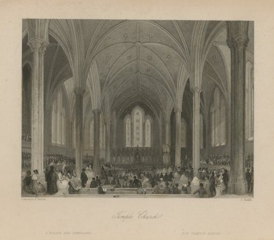 Interiøret i Temple Church av English School