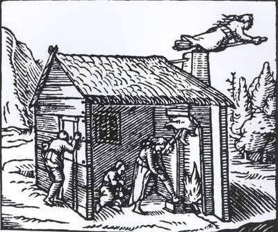 Interiør i et hekses hus, 1579 av English School