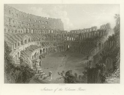 Interiøret i Colosseum, Roma av English School
