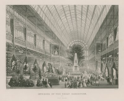 Interiør av den store utstillingen, 1851, South Transept av English School