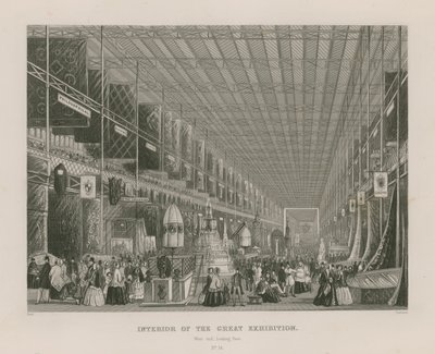 Interiør av den store utstillingen, 1851, vestenden med utsikt mot øst av English School