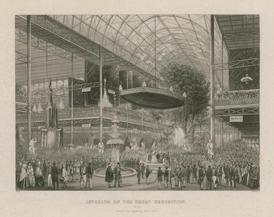 Interiør av den store utstillingen, Grand State Opening, 1. mai 1851 av English School