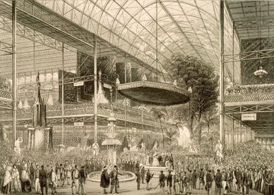 Interiør av den store utstillingen, Grand State åpning 1. mai 1851 av English School