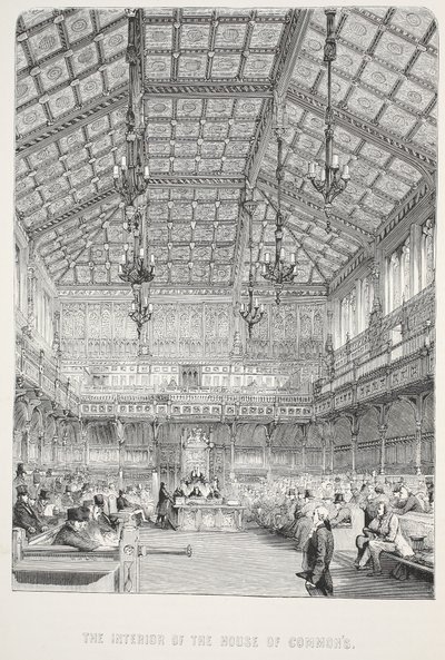 Interiør i Underhuset av English School
