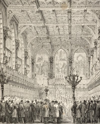 Interiør av House of Lords, fra 