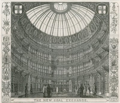Interiøret i New Coal Exchange, Thames Street av English School