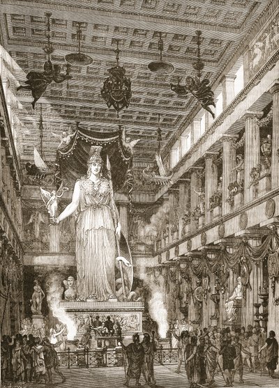 Interiør av Parthenon, restaurert av English School