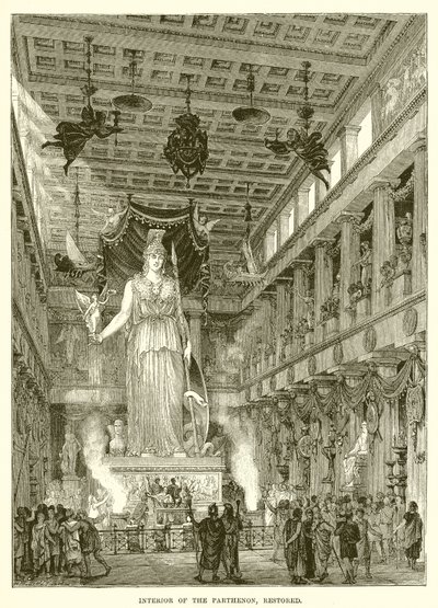 Interiør i Parthenon, restaurert av English School