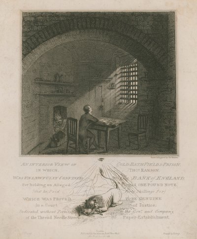 Innvendig utsikt over Coldbath Fields Prison av English School