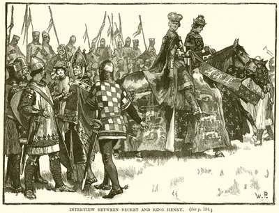 Intervju mellom Becket og kong Henry av English School