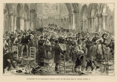 Oversvømmelse av St Margarets kirke av English School