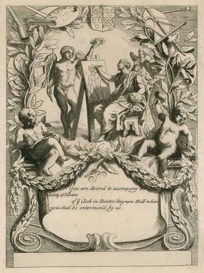 Invitasjon fra Malerforeningen til Painter Stainers Hall av English School
