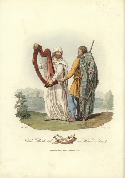 Irsk ottamh og en heraldisk bard av English School