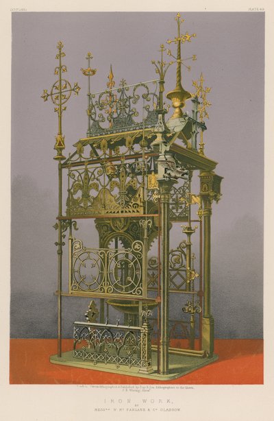 Iron Work av Mrs W Mc Farlane og Co, Glasgow av English School