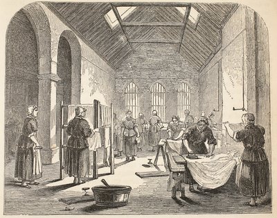 Strykerom i Brixton Prison, illustrasjon fra The Criminal Prisons of London og Scenes from Prison Life av Henry Mayhew og John Binny, pub. 1862 av English School