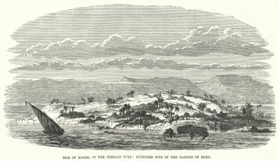 Isle of Kishm, i Persiabukta, antatt sted for Edens hage (gravering) av English School