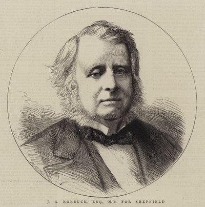 JA Roebuck, Esquire, MP for Sheffield (gravering) av English School