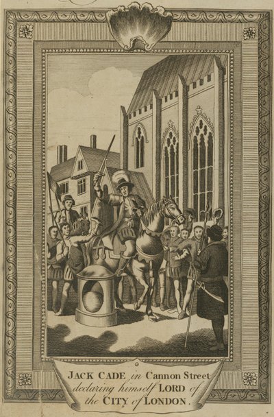 Jack Cade i Cannon Street erklærer seg som Lord of the City of London av English School