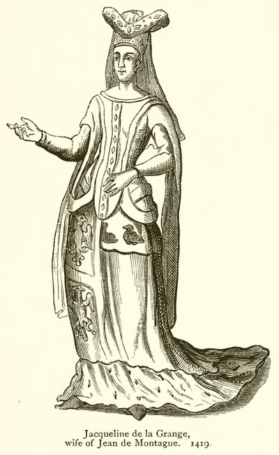 Jacqueline de la Grange, kone til Jean de Montague. 1419 av English School