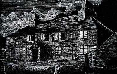 Jamaica Inn, Bodmin Moor, Cornwall (litho) av English School