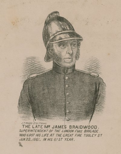 James Braidwood, Superintendent der Londoner Feuerwehr von English School