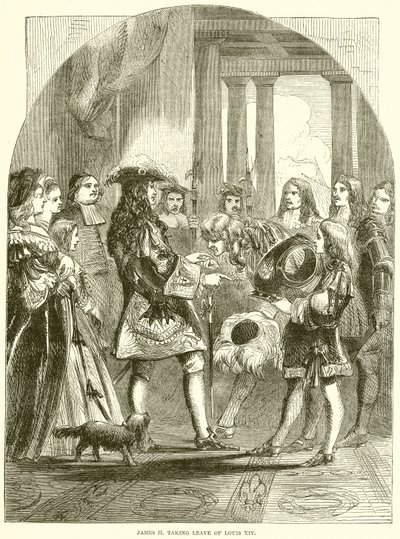 Jakob II. tar avskjed med Ludvig XIV av English School