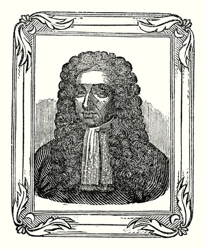 James II ble født i 1633, kronet i 1685 og døde i 1701 (gravering) av English School