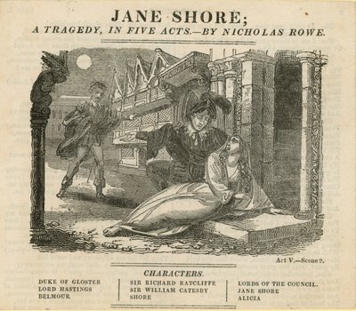 Jane Shore, en tragedie i fem akter. av English School