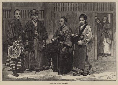 Japanske eskorteoffiserer (gravering) av English School