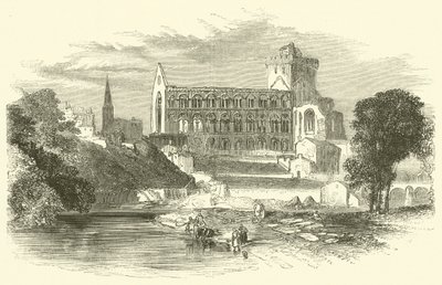 Jedburgh Abbey (gravering) av English School