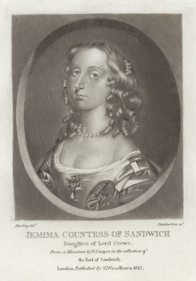 Jemima grevinne av Sandwich av English School