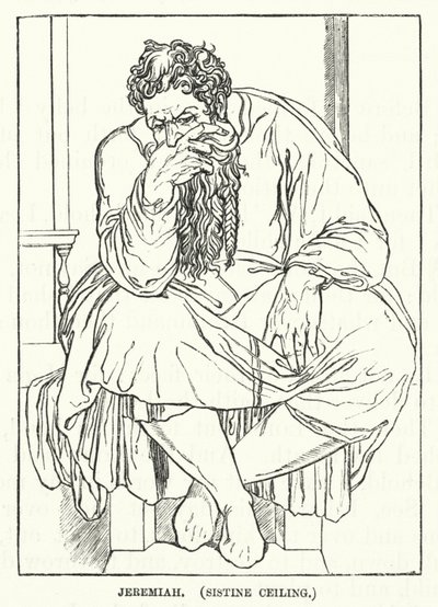 Jeremiah, sixtinsk tak (gravering) av English School