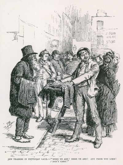 Jødiske handelsmenn i Petticoat Lane av English School