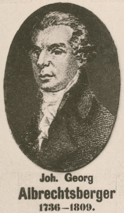 Johann Georg Albrechtsberger (gravering) av English School