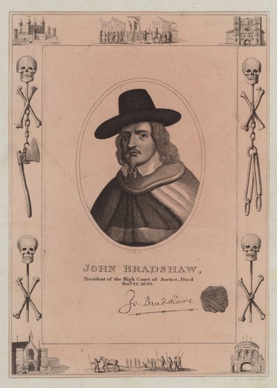 John Bradshaw, president for High Court of Justice, døde 22. november 1695 av English School