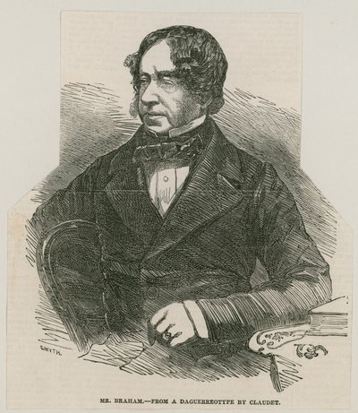 John Braham, sanger; fra en daguerreotypi av Claudet av English School