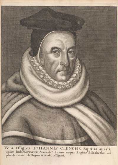 John Clenche, fra Historical Memorials of the English Laws av William Dugdale, London 1666 av English School
