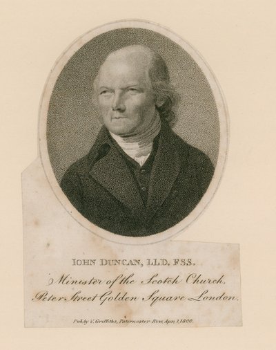 John Duncan, minister for Scotch Church, Peter Street, Golden Square, London av English School