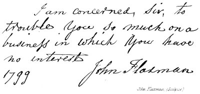 John Flaxman, (skulptør) av English School