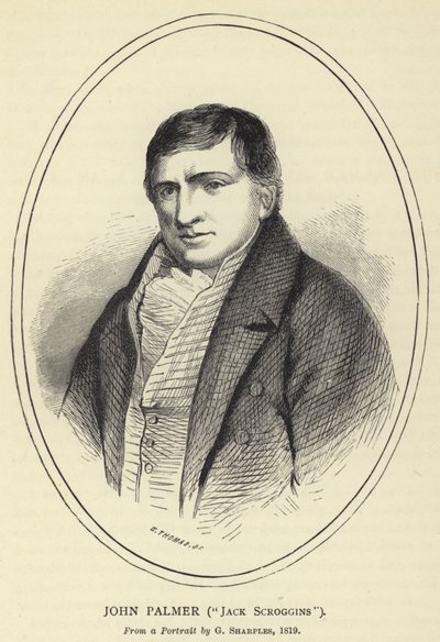 John Palmer, Jack Scroggins, Fra et portrett av G Sharples, 1819 av English School