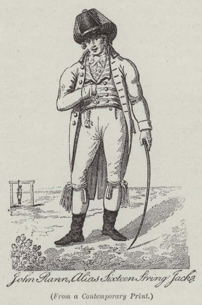 John Rann, alias Sixteen String Jack (gravering) av English School