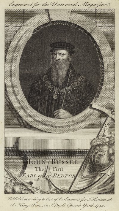 John Russel, den første jarlen av Bedford av English School