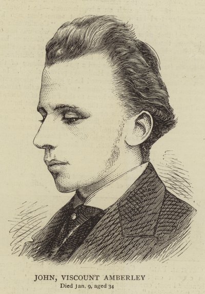 John Viscount Amberley (gravering) av English School