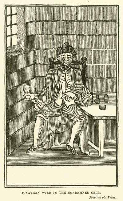 Jonathan Wild in der Todeszelle (Gravur) von English School